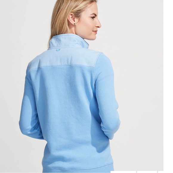 🐳 Vineyard Vines Blue 1/4 Zip Dockside Shep Shirt 🐳 - Picture 3 of 5